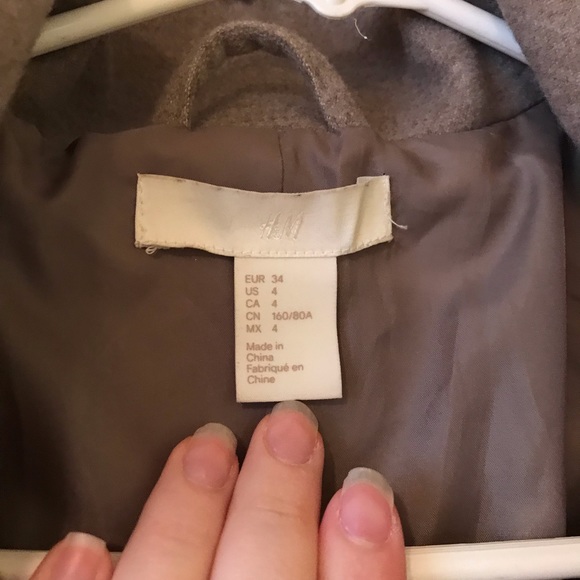 beige pea coat <3 - Picture 3 of 6